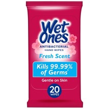 Wet Ones Antibacterial Hand Wipes, Fresh Scent, 20 Wipes - $94.68 MXN