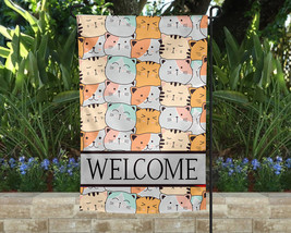 Cat Pattern Garden Flag, 12 x 18, Decorative Garden Flag - £12.81 GBP