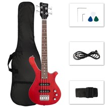 Gw101 36 " Child Electric Bass Mahogany Body Right Handed 3 Colors - £87.12 GBP
