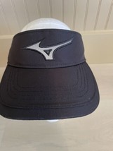 Mizuno Performance Wear Golf Baseball Visor Black Adjustable Hat Golfing Attire - £10.27 GBP