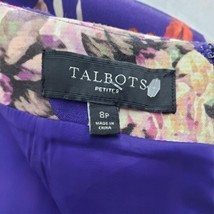 Talbots Petite Purple Floral Skirt Women&#39;s Size 8P  Above Knee Length Mu... - £14.09 GBP