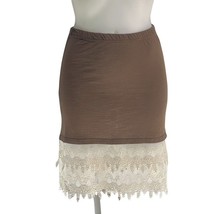 SOUTHERN GRACE Skirt Cotton Women&#39;s Size M Brown White - £8.48 GBP