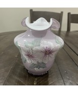 Fenton Glass 2001 Museum Collection 7&quot; Violet Purple Overlay Hand Painte... - $2,187.70 MXN