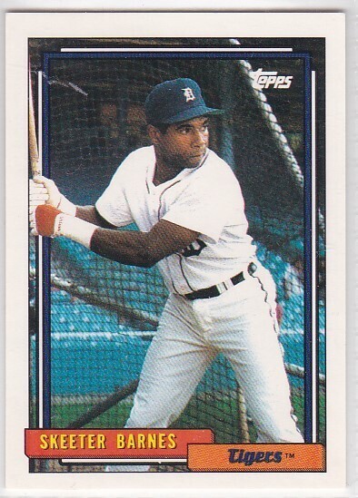 M) 1992 Topps Baseball Trading Card - Skeeter Barnes #221 - $1.97