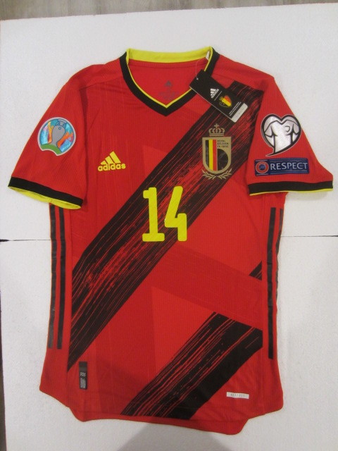 Dries Mertens Belgium Euro Qualifies Match Slim Red Home Soccer Jersey 2... - $90.00