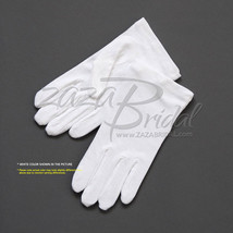 Fancy White 100% Cotton Girl&#39;s Gloves-Various Sizes - £7.18 GBP