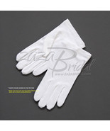 Fancy White 100% Cotton Girl's Gloves-Various Sizes - $8.99