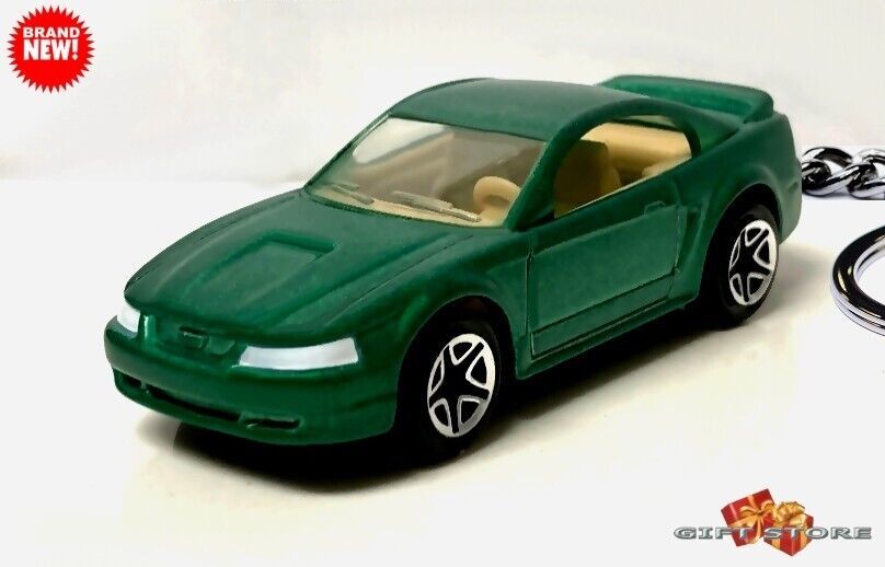 HTF KEY CHAIN GREEN 99~2004 FORD MUSTANG GT/5.0 CUSTOM Ltd GREAT GIFT or DIORAMA - $48.98