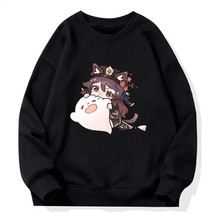 I sweatshirts hu tao pullovers korean fashion clothes xiao graphic printing hoody women thumb200