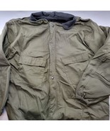 Vintage NOS 1980 Green Chemical Protective Jacket Smock Military Sz Large - £35.88 GBP