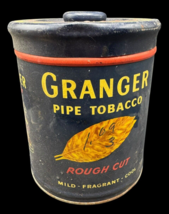 Vintage 1920s Granger Rough Cut Pipe Tobacco Empty Tin Pointer Dog Desig... - $20.00