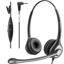 Telephone Headset With Microphone Noise Cancelling, Office Phone Headsets 2.5Mm  - £38.48 GBP