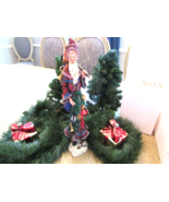 LENOX COLLECTIBLE  PENCIL FIGURINE MINSTREL SANTA 1999 13.25&quot; BOX - $36.58