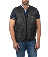 Mafia Biker Gang Black Leather Motorcycle Vest - $149.00