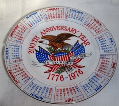 Vintage USA Bicentennial 200th Anniversary Year 1776 1976  Calendar Plate - $14.85