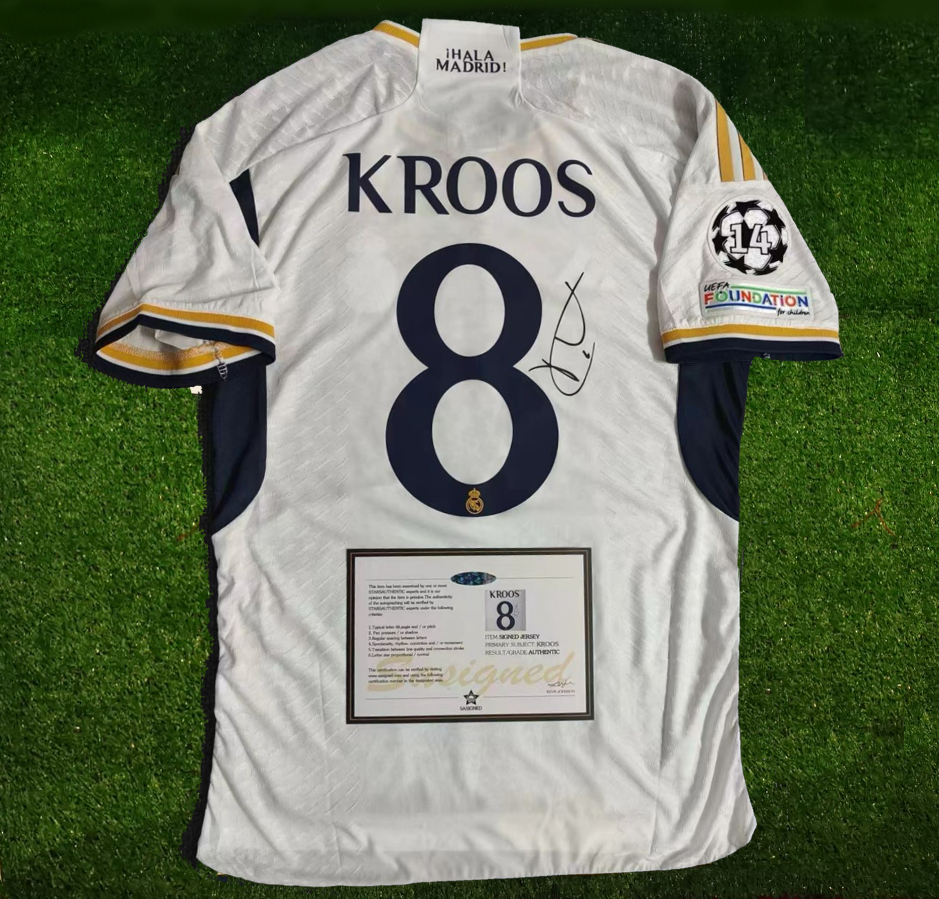 Toni Kroos SIGNED Real Madrid Home Signature Shirt/Jersey + COA 23/24 (FAREWELL)