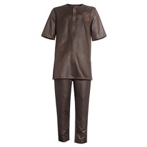H&amp;D  Clothes for Men 2 Pieces Set Fashion Embroidered Tops and Pants Traditional - £129.09 GBP