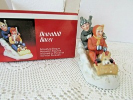 Norman Rockwell Museum Collection Figurine Downhill Racer 1986 Boxed 3.25&quot;H - £7.74 GBP