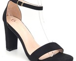 DbDk Fashion Women Block Heel Ankle Strap Sandals Fiora Size US 10 Black - $14.85