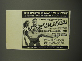 1953 Wish you were Here Play Ad - It&#39;s worth a trip to New York - £14.55 GBP