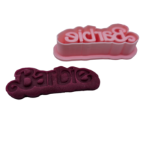 NEW Barbie Doll Logos Cookie Cutter Stamp 2-Pc. Set - £4.44 GBP