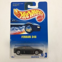 MATTEL Hot Wheels Ferrari 348 Black 1996 Blue Card #443 w/7 Spoke Wheel - LOOK - £10.26 GBP