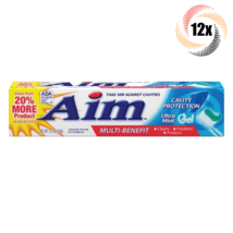 12x Packs AIM Multi Benefit Cavity Protection Ultra Mint Gel Toothpaste | 5.5oz - £28.26 GBP