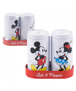 Mickey and Minnie Mouse Matching Salt and Pepper Shakers White - £11.76 GBP