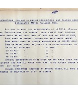 1955 Railroad Bangor Aroostook Metal Culvert Pipe Order Inst Blueprint B... - $118.23 CAD