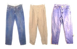 Sizes 8-14 - Riders 100% Cotton Denim Blue Jeans &amp; Khaki Beige Jeans - £19.65 GBP