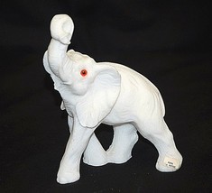 Old Vintage Wild Elephant Figurine w Glass Eyes African Safari Shelf Dec... - £23.45 GBP