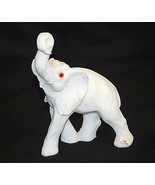 Old Vintage Wild Elephant Figurine w Glass Eyes African Safari Shelf Dec... - £23.66 GBP