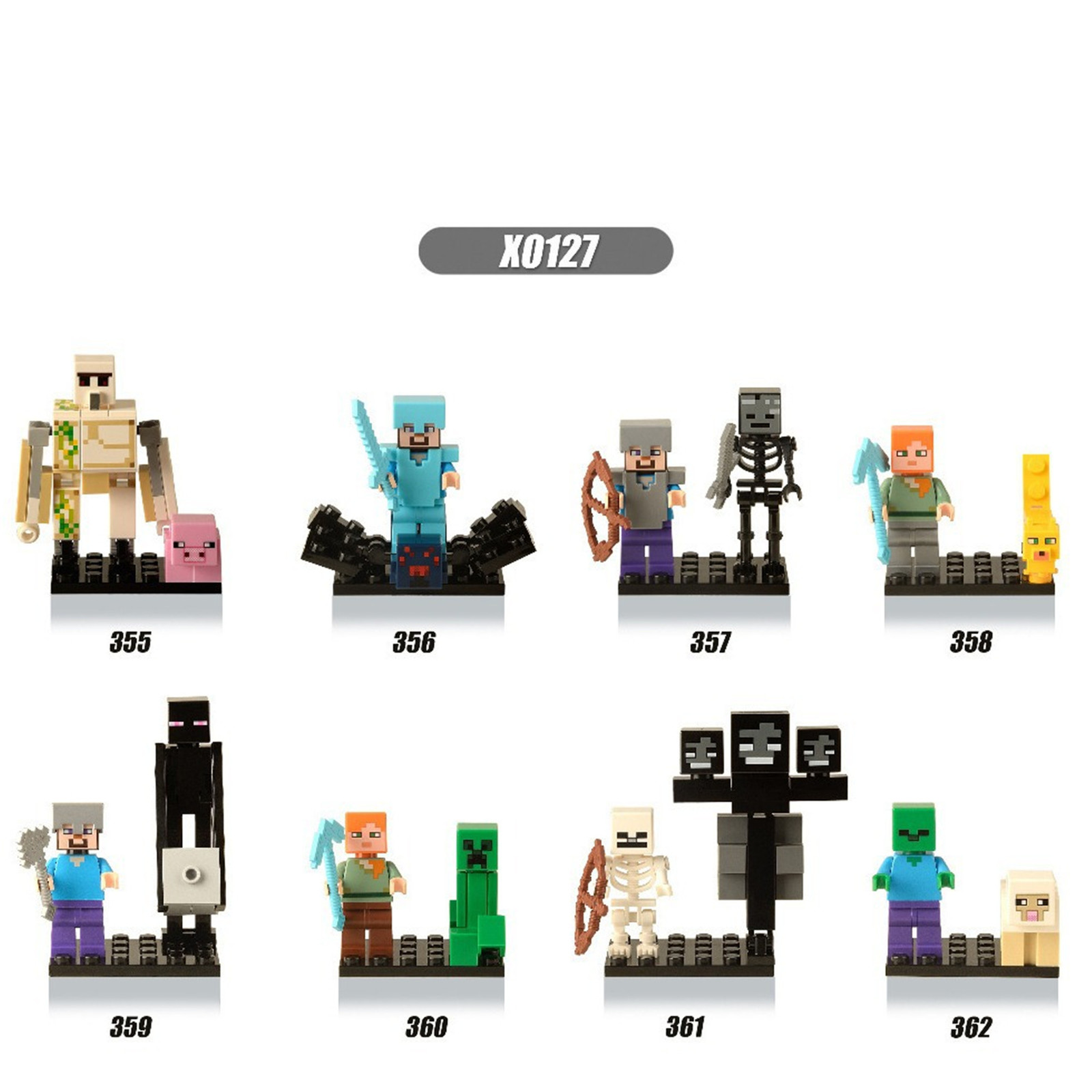 8PCS Pixel World Series Action Figure Building Set is Suitable For Lego ... - $16.99