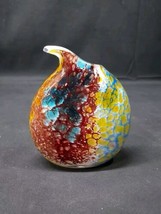 Vintage Hand Blown Art Glass Vessel Vase &quot;FIREAPPLE&quot; by Matt Paskiet Tol... - $1,595.06 MXN