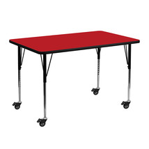 24x48 REC Red Activity Table XU-A2448-REC-RED-H-A-CAS-GG - $168.95