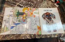 Lot Set of 4 Some Used Coloring Books For Everyone Collection Art Therapy - £11.03 GBP