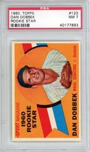 1960 Topps Dan Dobbek Rookie #123 PSA 7 P1238 - £14.93 GBP