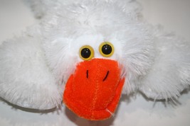 Six Flags White Plush Platypus Duck 12&quot; Lying Soft Toy Stuffed Goose Ora... - $29.00