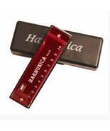 10Hole C Metal Harmonica for Beginners with Sheet Music and Case - $29.00