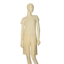Chloe Vanilla Cream Linen Blend Bermuda Shorts Trousers Pants size 40 - $143.55