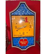Meister Brau The Big 1 Lighted Advertising Beer Bar Clock Sign Works - £139.68 GBP