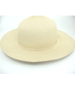 Amanda Smith Womens Brimmed Straw Hat Natural Color 90% Paper 10% Cotton - $10.34