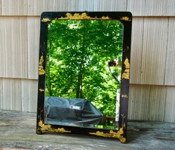 George II Japanese Lacquer Wall or Standing Dual Purpose Mirror with Gil... - $749.99