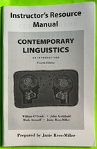 Vtg Contemporary Linguistics: 4thEd: Instructor’s Resource Manual (PB 2001) - $9.99