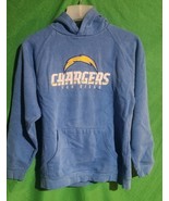Vintage San Diego Chargers Hoodie Pullover Size Large Men’s NFL Light Blue - $21.51