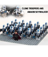 21pcs Anakin Skywalker Leader 501st legion Clone troopers Star Wars Mini... - £26.27 GBP