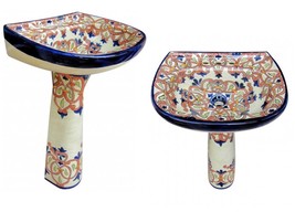 Mexican Talavera Pedestal Sink Handcrafted Ceramic - San Lucas - - $16,842.45 MXN