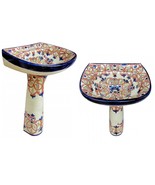 Mexican Talavera Pedestal Sink Handcrafted Ceramic - San Lucas - - €774,46 EUR