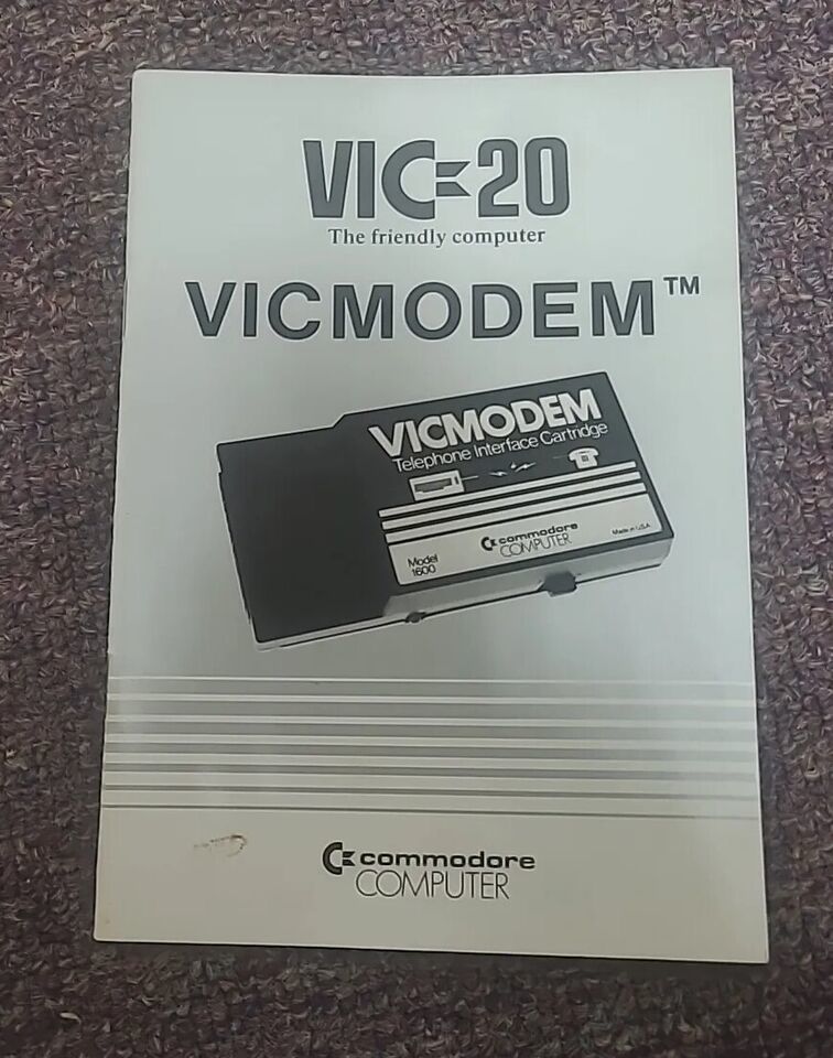 VTG Commodore VIC-20 VICMODEM Manual 1982 20 Pages EUC Ships FREE In USA - $9.49