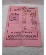 Israel Vito&#39;s Gallery TSFST Art Gallery Advertisement Flyer - €67,29 EUR